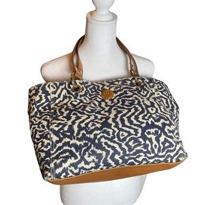Tommy Hilfiger Geometric Print Shoulder Bag Navy/White